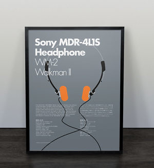 Sony MDR-4L1S Headphone Poster