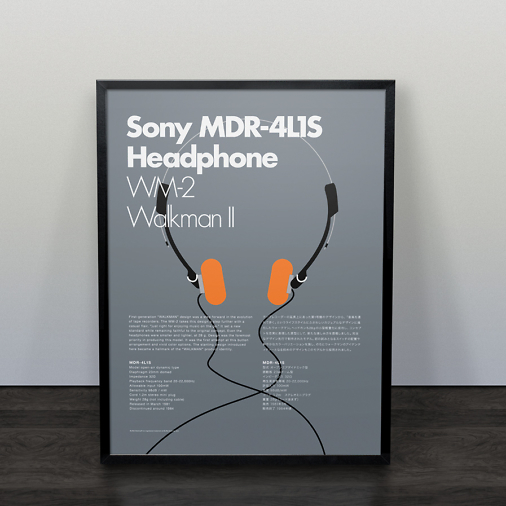 Sony MDR-4L1S Headphone Poster