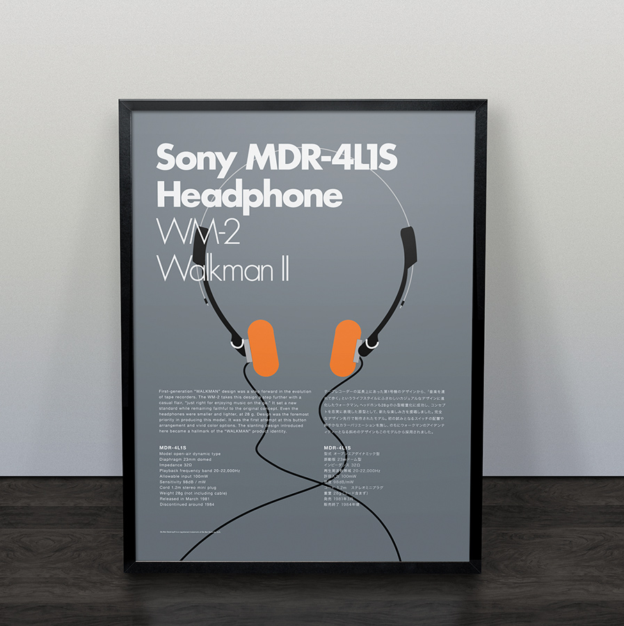 Sony MDR-4L1S Headphone Poster