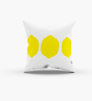 fruit lemon yellow pillow