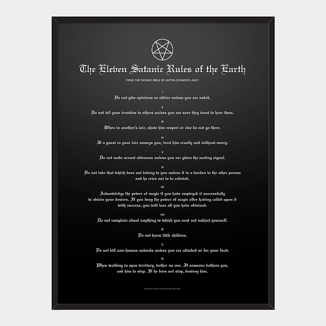 Word Series: The Eleven Satanic Rules of the Earth